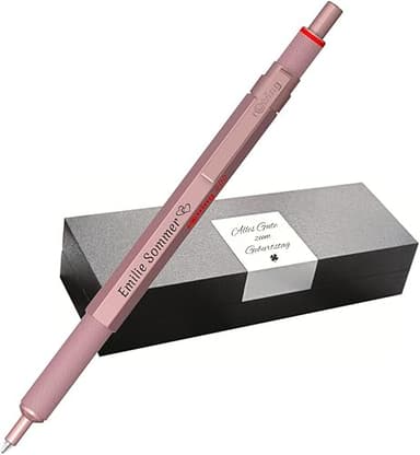 Rotring 600 stylos à bille, boîtier en métal, avec gravur…