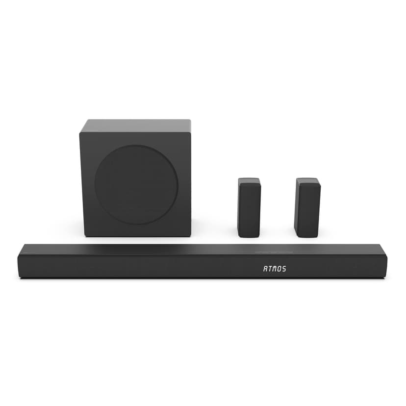 Hisense AX5100Q, 5.1 CH Soundbar,Hi-Concerto,Dolby Atmos, DTS:X, Semi wireless rear surround speakers,6.5" wireless subwoofer, EzPlay - 1