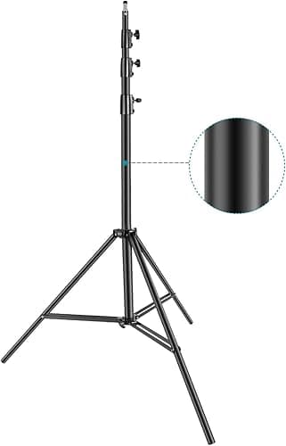 Neewer Heavy Duty Light Stand, Metal 13ft/4m Adjustable Photography Tripod C Stand with Spring Cushion 1/4" Screw for Studio LED Continuous Light Background Flash Strobe, Max Load: 22lb/10kg, Black