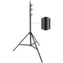 Neewer Heavy Duty Light Stand, Metal 13ft/4m Adjustable Photography Tripod C Stand with Spring Cushion 1/4" Screw for Studio LED Continuous Light Background Flash Strobe, Max Load: 22lb/10kg, Black - 1