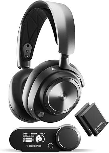 SteelSeries Arctis Nova Pro Wireless - Casque gaming multi-système - Haut-parleurs magnétiques en néodyme - ANC - Autonomie illimitée - Micro ClearCast Gen 2 - PC, PS5, PS4, Switch, Mobile