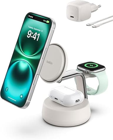 Belkin UltraCharge Pro 3 en 1 Chargeur Induction Qi2 25W,…