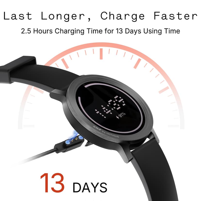 CMF Watch 3 Pro – Montre connectée 1,43" AMOLED, 13 Jours d’autonomie, GPS Double, appels Bluetooth avec réduction de Bruit IA, Suivi Sommeil et Cardio – Gris foncé - 2