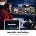 Gigastone Certifié NAS 1To NAS SSD Disque (Lot de 2) 24 h/24, 7 j/7 Durable TLC Endurance élevée Raid Synchro sécurisée des données Cache de Stockage en réseau 2,5 Pouces SATA Disque Dur ssd Interne - 6