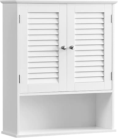 VASAGLE Bathroom Wall Cabinet, Wall-Mounted Bathroom Stor…