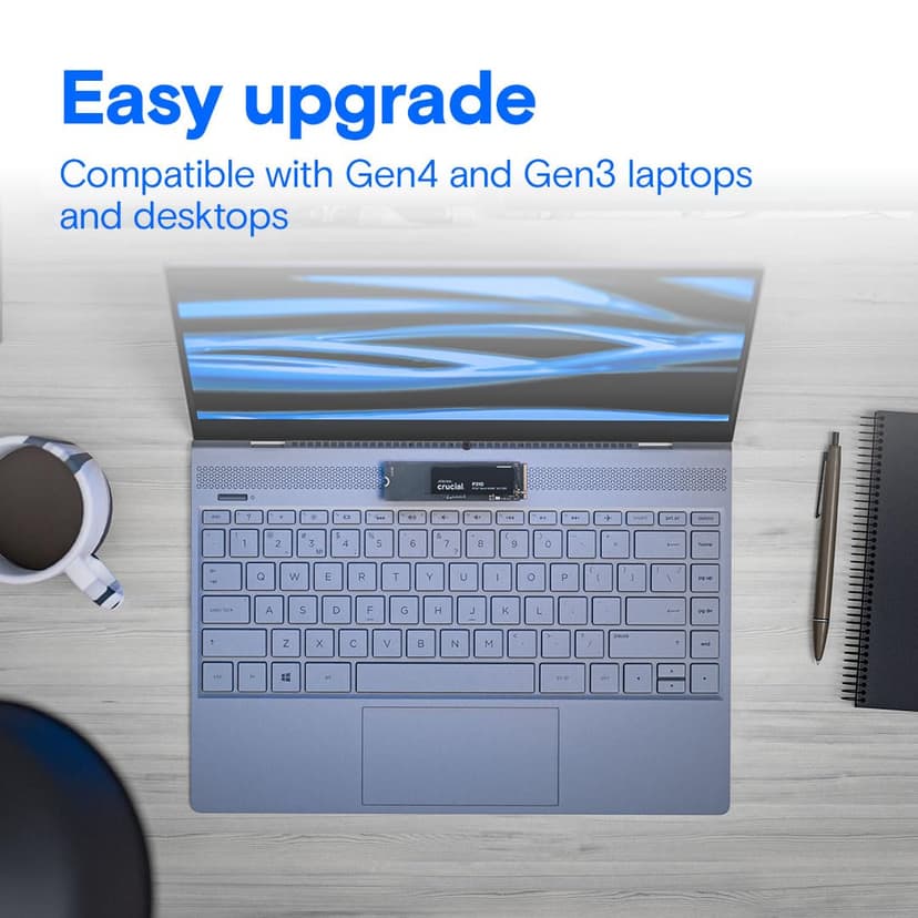 Crucial P310 500GB SSD M.2 2280 NVMe PCIe Gen4, Up to 6,600MB/s, Laptop & Desktop (PC) Compatible, Internal Solid State Drive - CT500P310SSD801 - 4