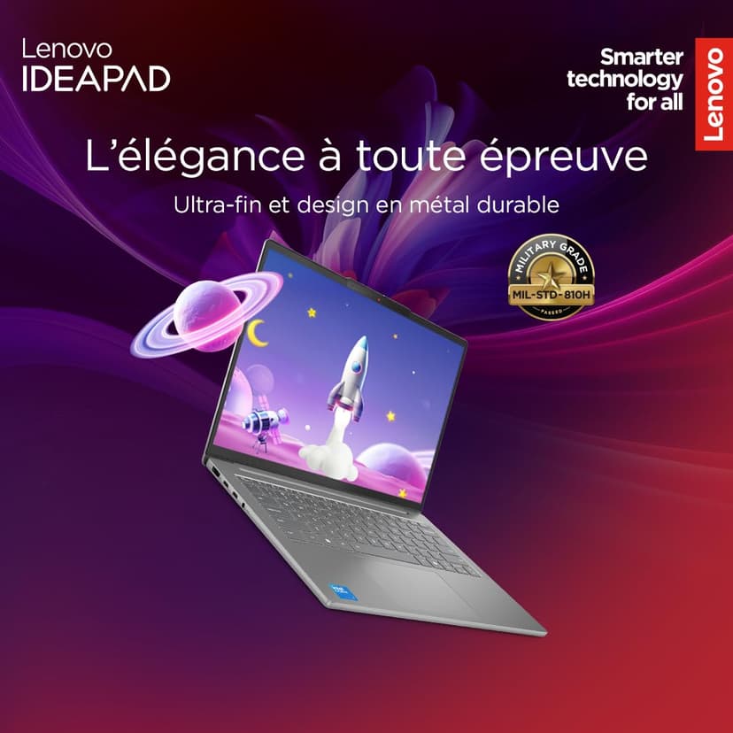 Lenovo IdeaPad Slim 5 14IRH10 - Ordinateur Portable 14'' OLED WUXGA (Intel Core i7-13620H, RAM 16Go, SSD 512Go, Intel UHD Graphique, Windows 11 Home) Clavier AZERTY, Écouteurs et Souris Inclus - Gris - 3