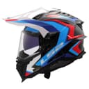 LS2, Casque Moto Cross Explorer Carbon Frontier II Gloss White Blue, L - 1