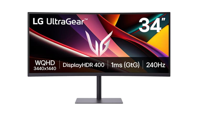 LG Ultragear 34G630A-B.AEU 34-Inch Gaming Monitor - VA Panel WQHD (3440 x 1440), 1ms GtG 240Hz, DisplayHDR 400, sRGB 95% (CIE1976), FreeSync Premium - 1