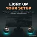 CREATIVE Pebble Pro Minimalist 2.0 USB-C Computer Speakers with Bluetooth 5.3 and Customizable RGB Lighting, Clear Dialog and BassFlex Tech, USB Audio, Headset Port, for PC and Mac - 2