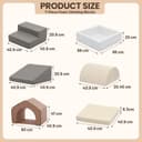 7 Pièces Parcours Motricité Bébé: Cuir PU Module Motricité Enfant Blocs Mousse Éducatifs avec Piscine à Balles(Balles Exclues) - Jouets Descalade Structure d'escalade Antidérapante Ensemble - 2