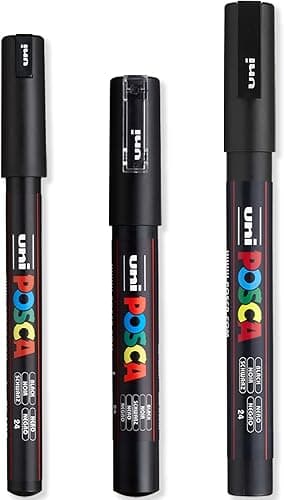 Posca - Lot de 3 marqueurs à peinture ultra fins à fins -…