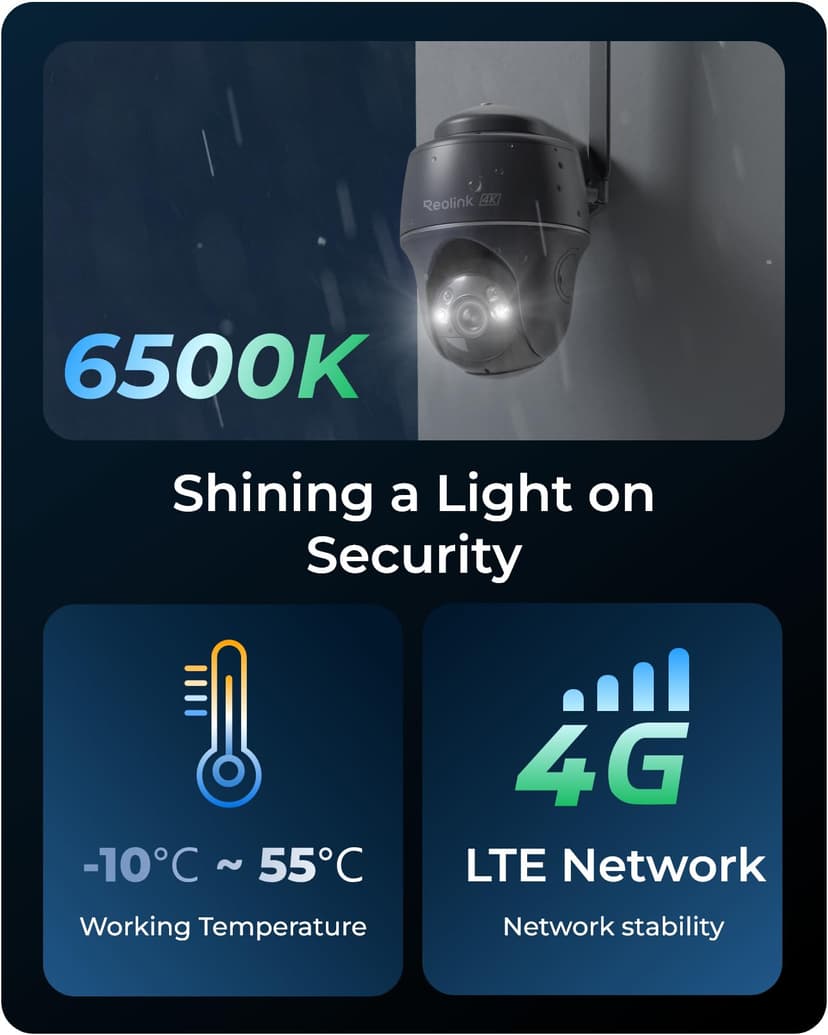 Reolink 4K/8MP 4G Camera, Solar-powered Security Camera Outdoor with Colour Night Vision, No WiFi Security Camera, Pet/Person/Vehicle Detection, Outdoor Camera Wireless, Go PT Ultra-G + Solar Panel - 5