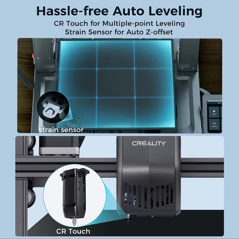 Creality Ender 3 V3 SE 3D Printer with CR Touch Auto Leveling, Sprite Direct Extruder, Dual Z & Y-axis, 250mm/s FDM Speed and 8.66 x 8.66 x 9.84in Print Size - Upgraded for Easy Beginners - 4