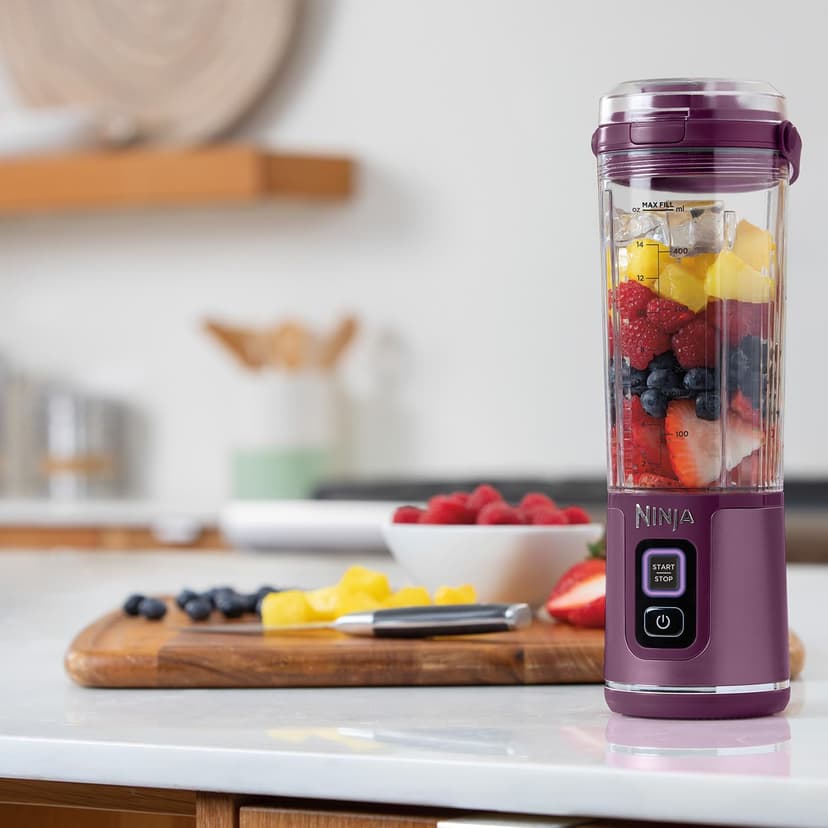 Ninja Blast BC151EUPR Portable Blender/Blender/Smoothie Maker, 530 ml Cup, Leak-proof Lid, Powerful Mini Stand Mixer, Wireless & Rechargeable, Crushes Ice & Fruit, Purple, - 5