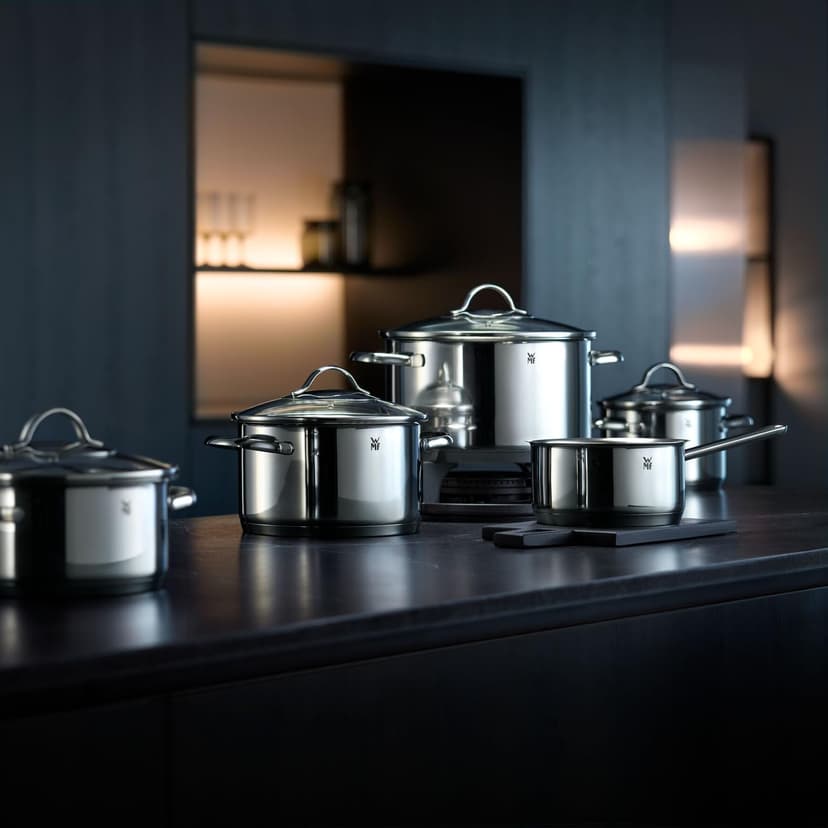 WMF Provence Plus Cromargan Pot Set, Silver, 5-Piece - 8