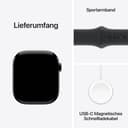 Apple Watch Series 10 [GPS, 42mm] - Jet Black Aluminum Case with Black Sport Band, S/M (Renewed) - 6