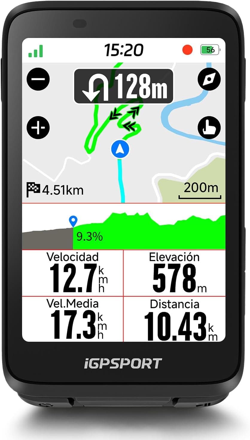 iGPSPORT BiNavi Bicycle Computer GPS Analysis Training Function Continuous Movement Detection 3.5 Inch Touch Screen Music Control and Action Camera, iClimb Pro, 35H
