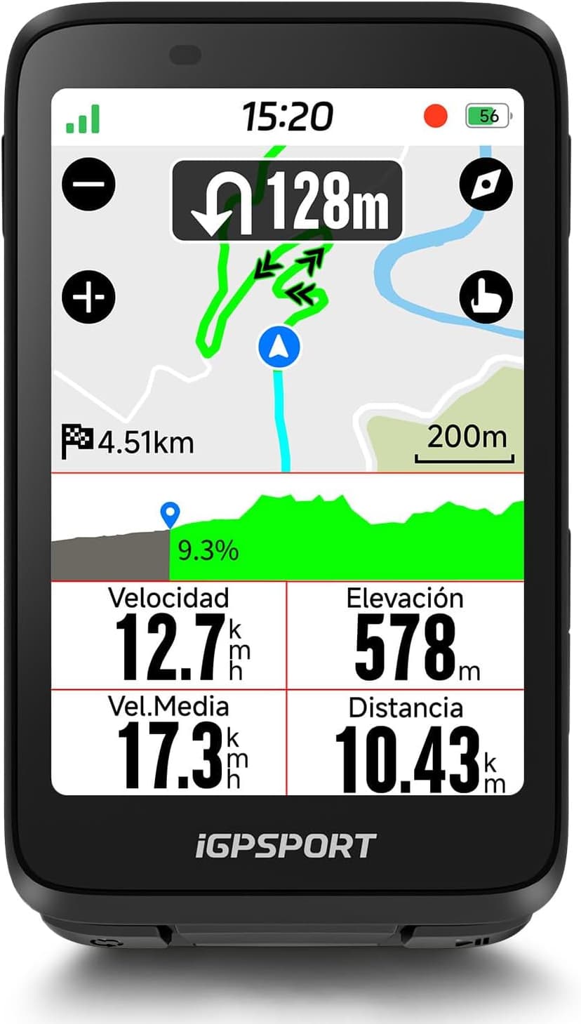 iGPSPORT BiNavi Bicycle Computer GPS Analysis Training Function Continuous Movement Detection 3.5 Inch Touch Screen Music Control and Action Camera, iClimb Pro, 35H - 1