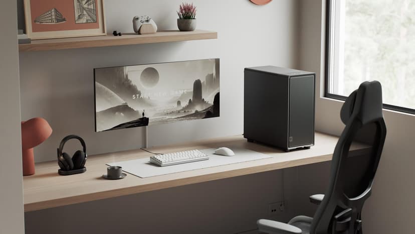 Fractal Design Epoch Black Solid - High Airflow PC Gaming Case - Mesh Front Panel - Three Momentum 12 Fans Included - Spacious Interior - ATX/mATX/ITX Support - 2