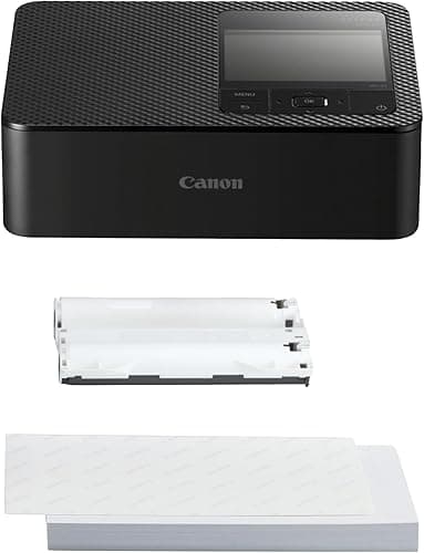 Canon SELPHY CP1500 Imprimante Photo Mobile avec kit de Papier, Noir, imprimante Bluetooth sans Fil, avec Accessoires, compacte et légère, Mi 54 Feuilles de Papier au Format Carte Postale 4 x 6