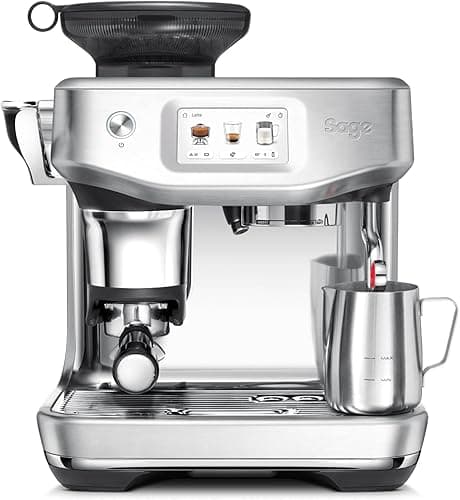 Sage - The Barista Touch Impress - Machine à Café avec Mousseur Automatique, Moulin Intégré & Fonction Cold Brew - Dosage Intelligent, Tassage Assisté - Nougat aux Amandes