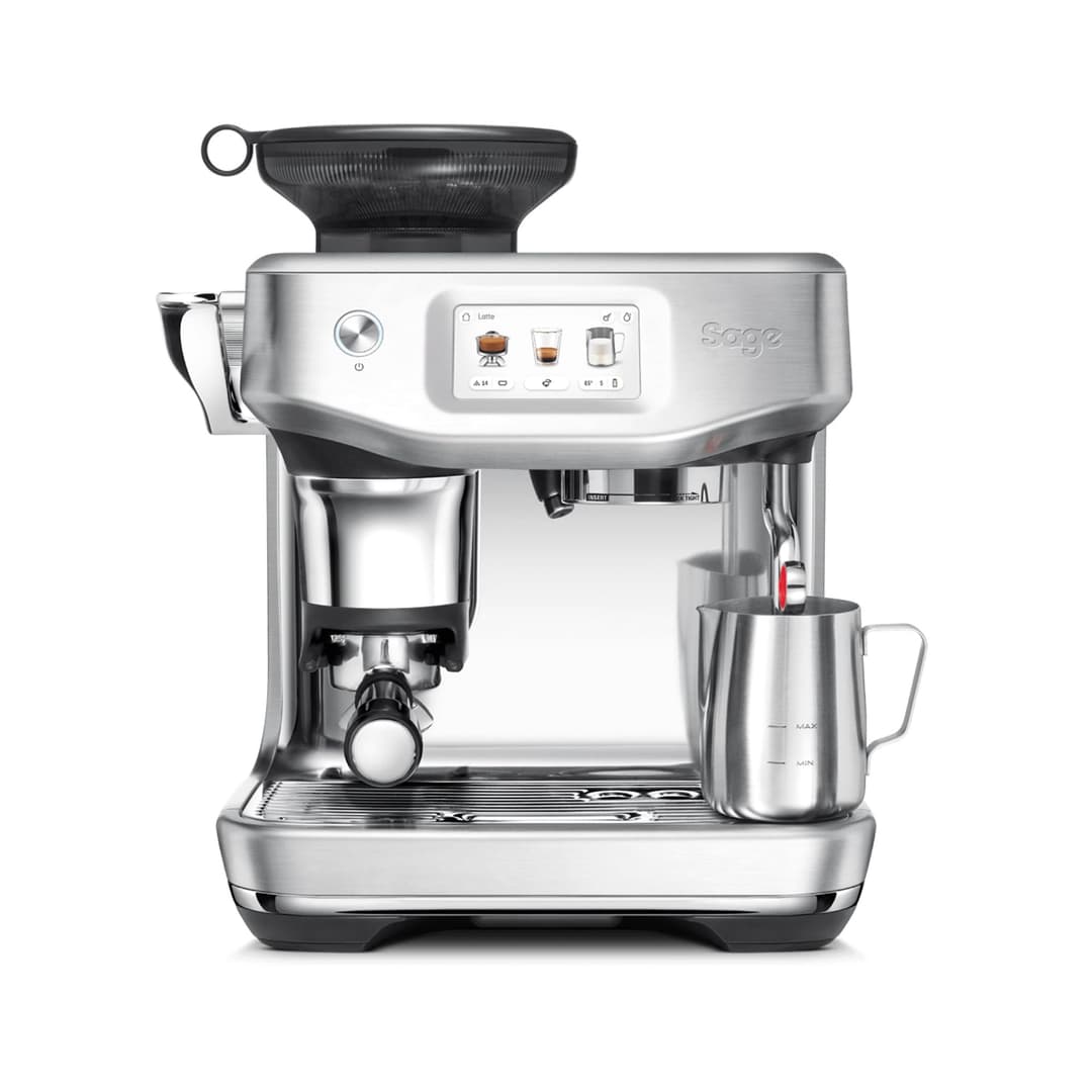 Sage - The Barista Touch Impress - Machine à Café avec Mousseur Automatique, Moulin Intégré & Fonction Cold Brew - Dosage Intelligent, Tassage Assisté - Nougat aux Amandes