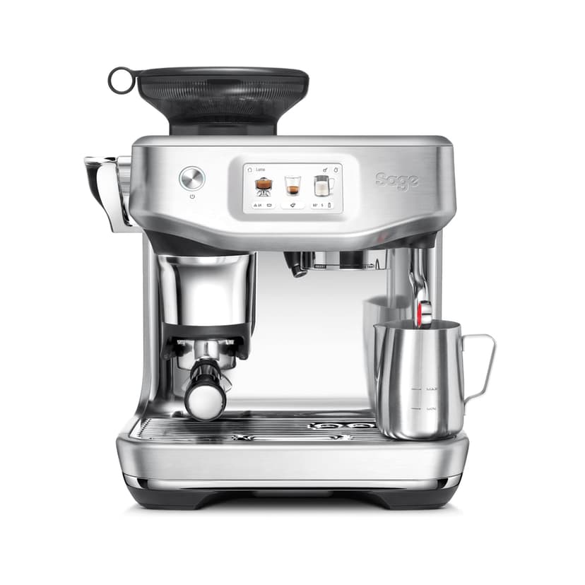 Sage - The Barista Touch Impress - Machine à Café avec Mousseur Automatique, Moulin Intégré & Fonction Cold Brew - Dosage Intelligent, Tassage Assisté - Nougat aux Amandes - 1