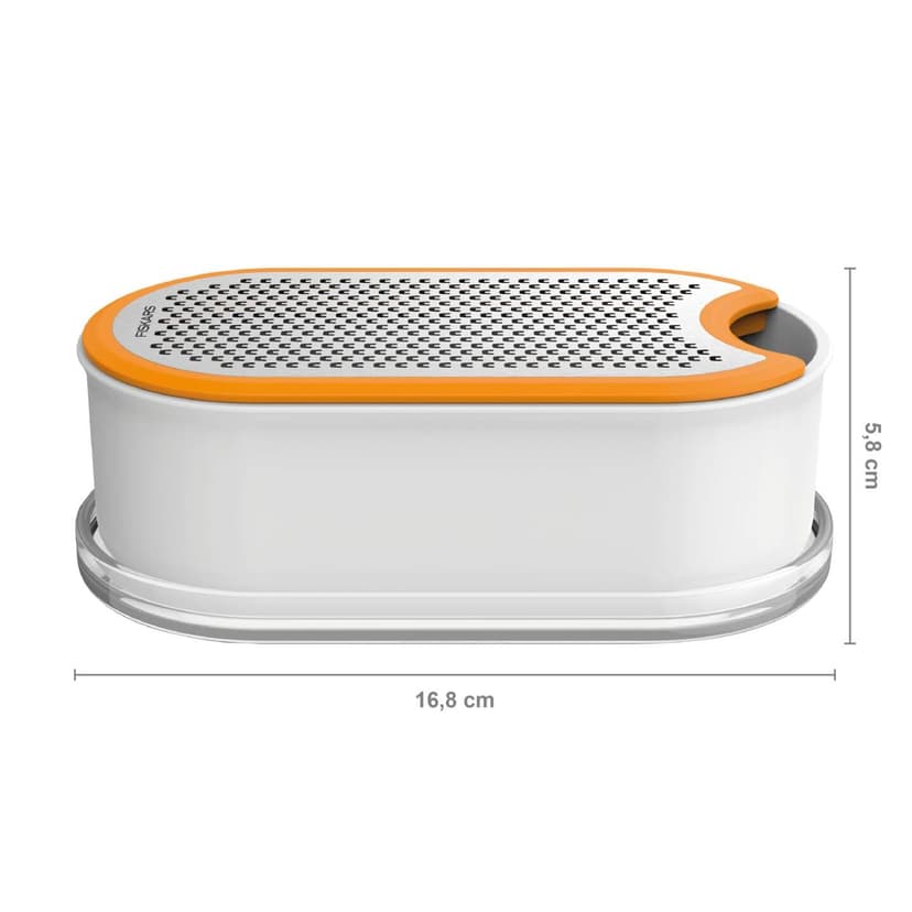 Fiskars Box Grater, With Container, Dimensions: 16.8 x 9.0 cm, Metal/Synthetic Material, Functional Form, 1019530 - 3