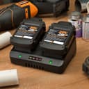 WORX Chargeur Double 20V 2A WA3772, Chargez Simultanément 2 Batteries, 2 Modes de Charge, Compatible Avec Toutes les Batteries Worx Powershare - 3