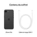 Apple iPhone 16e 128 Go : Conçu pour Apple Intelligence, Puce A18, Autonomie de Taille, Caméra Fusion 48 Mpx, Écran Super Retina XDR de 6,1 Pouces; Noir - 6