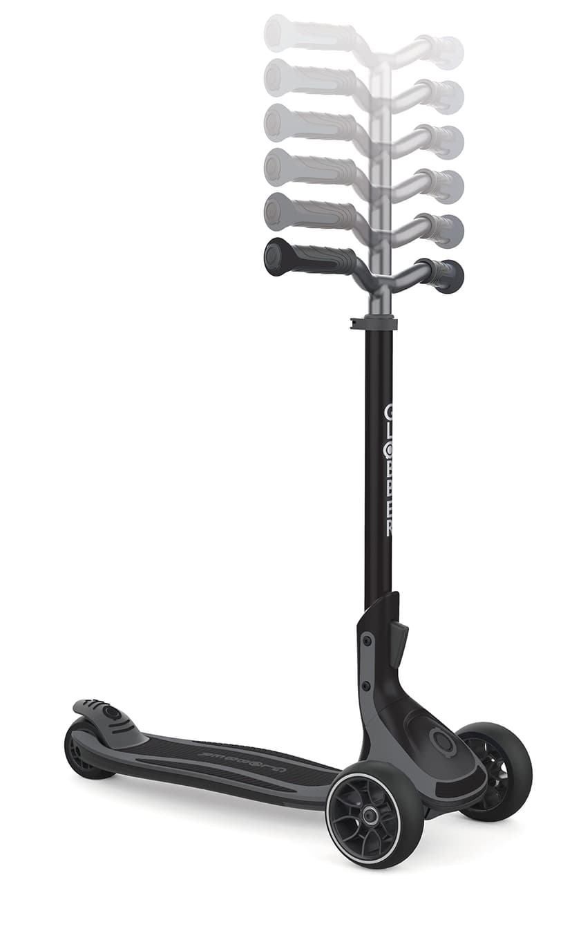 GLOBBER ULTIMUM - Kids Adult Scooter 125/90 mm Extra Wide ABEC 7 3 Wheels Height Adjustable Grey - 6