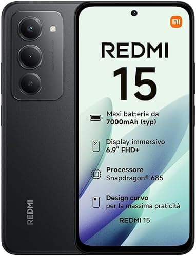 Xiaomi Redmi 15, Smartphone 6+128GB, 6.9" FHD+ 144Hz DotDisplay, Snapdragon 685, 50MP AI Dual Camera, 7000mAh Battery, Sandy Purple, Charger Not Included