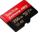 SANDISK Extreme PRO micro SD card 256GB + SD adapter (For Smartphones, Action Cams, Drones, Speeds up to 200 MB/s, A2 App Performance + RescuePro Deluxe UHS-I, Class 10, U3) - 2