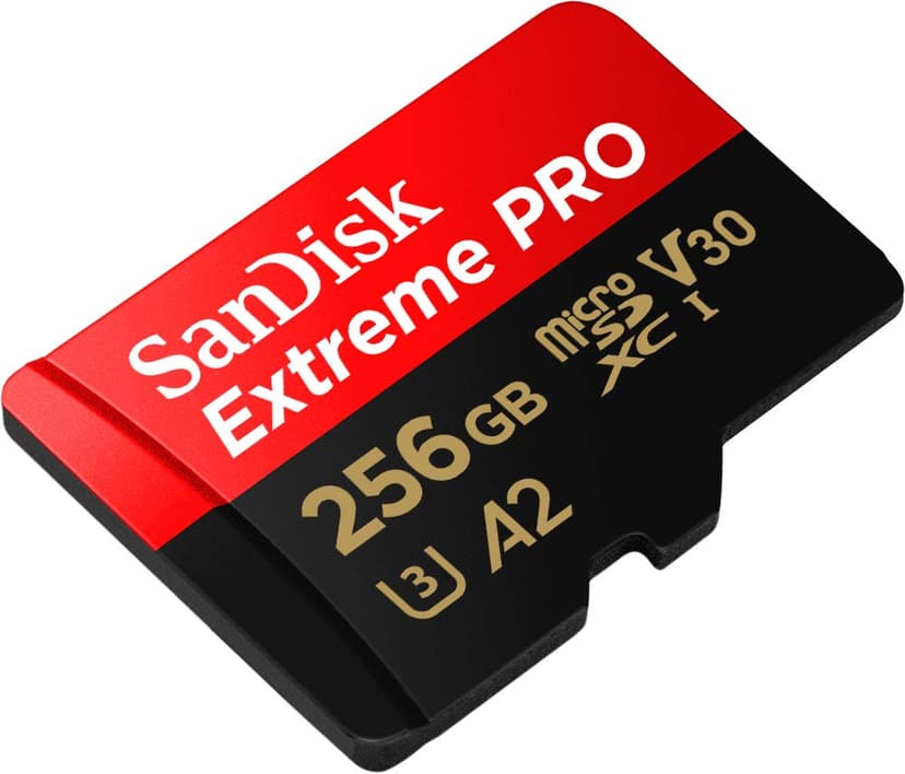 SANDISK Extreme PRO micro SD card 256GB + SD adapter (For Smartphones, Action Cams, Drones, Speeds up to 200 MB/s, A2 App Performance + RescuePro Deluxe UHS-I, Class 10, U3) - 2