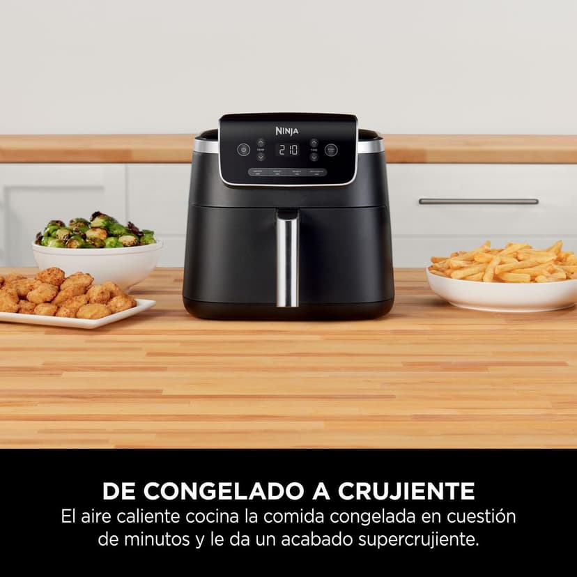Ninja Air Fryer PRO Friteuse 4,7L, 1 tiroir, 4-en-1, sans huile, rôtir, réchauffer, déshydrater, cuire 1 à 2 portions, à partir de produits surgelés, tiroir, panier antiadhésifs, 2 000 W, Noir AF140EU - 9