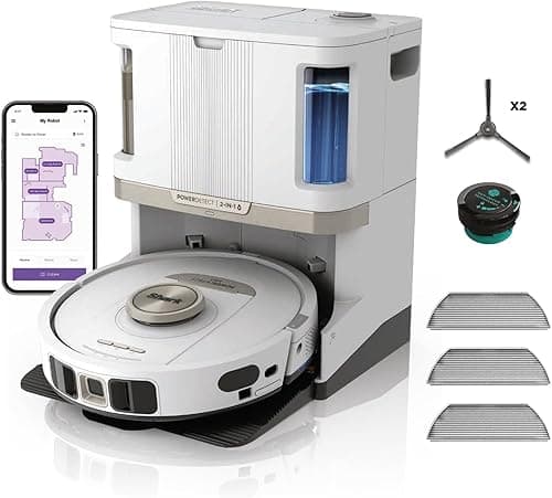 Shark PowerDetect Aspirateur Robot Laveur – Base autovide…