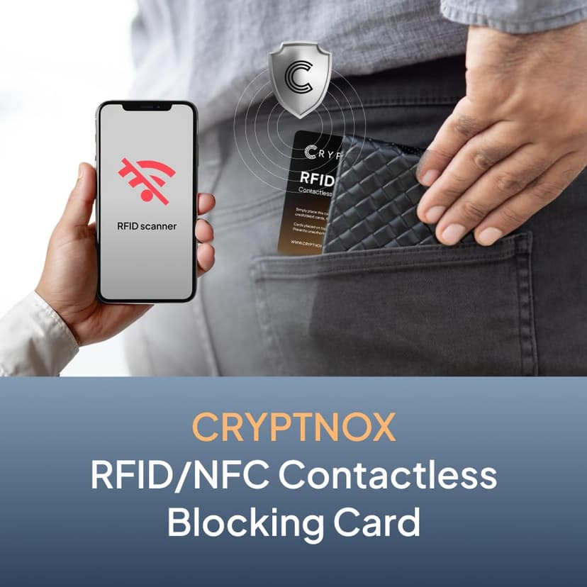 Cryptnox RFID/NFC Carte De Blocage sans Contact - Sécurité Et Confidentialité des Données Ultimes pour Le Portefeuille, L'identifiant Et Les Cartes - Sécurisez Votre Monde Numérique Dès Aujourd'hui! - 3