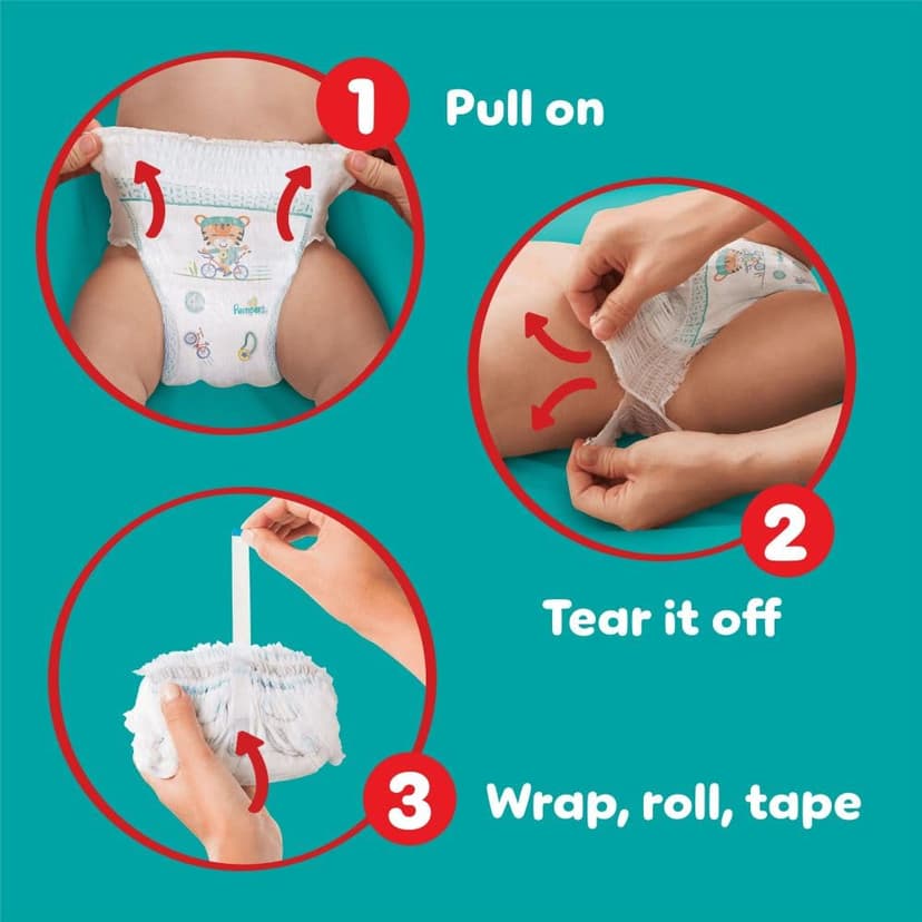 Pampers Baby-Dry Nappy Pants Size 9, 108 Nappies, 19kg+, Monthly Pack, 360° Fit to Help Prevent Gaps and Leaks - 5