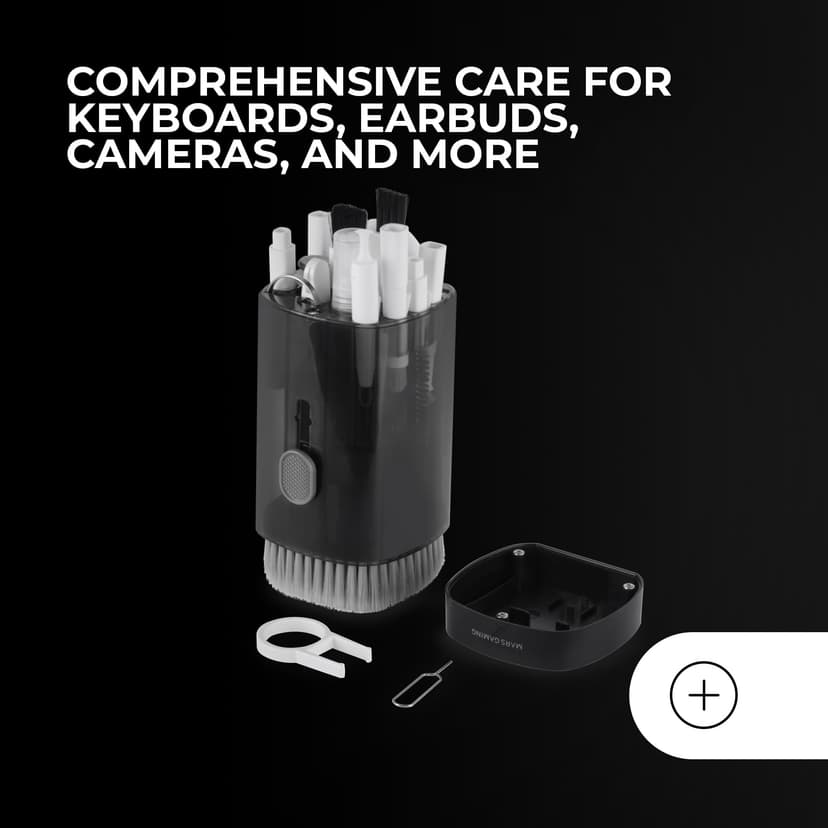 Mars Gaming MA-KIT, Multi-Function Cleaning Kit 21in1, Compact and Portable Design, Soft Brushes and Lint-Free Cloth, Professional Electronics Cleaning Kit, Keycap Puller, Storage Case - 3