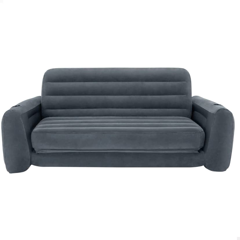 Intex Queen Size Pull-Out Inflatable camping sofa bed Sleep Away Futon Couch with 3 quick inflation and deflation valves, ?203.2 x 231.14 x 66.04 cm, Charcoal grey - 6