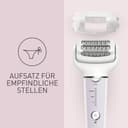 Panasonic ES-EY30-V503 Wet and Dry Epilator, Double Disc with 60 Tweezers, Flexible Head 90° Swivoting, 3 Speed Settings and LED Light, 30 Minutes Operation, Cordless - 6