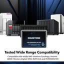 Gigastone Certifié NAS 1To NAS SSD Disque (Lot de 2) 24 h/24, 7 j/7 Durable TLC Endurance élevée Raid Synchro sécurisée des données Cache de Stockage en réseau 2,5 Pouces SATA Disque Dur ssd Interne - 8