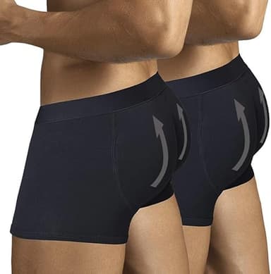 ARIUS Pack of 2 Boxer Shorts with Back Fill to Increase t…