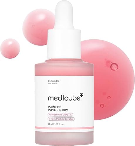 medicube Sérum Con Péptido Rosa Salmon Dna Pdrn, Sérum Pink Glow, Péptido, Niacinamida, Hidratante Y Reafirmante, 1,01 Fl.Oz. (1,01 Fl.Oz., Salmon Dna Pdrn)