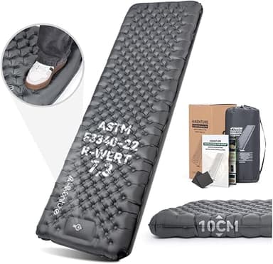 HIKENTURE 7.3 R-Value Camping Sleeping Mat, 10 cm Ultra T…