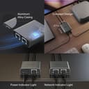 TP-Link EH210 Gigabit Ethernet Splitter 1000Mbps Gigabit Speed 1 to 2 Compatible with Cat 8/7/6/5/5 Ethernet Cables, Aluminium Alloy Casing, Plug & Play - 6