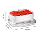 Tefal YY5425FB Multi Delices Express, Yogurt Maker, 6 Jars, Red, Yogurt at Home, 5 Automatic Programs, Milk Desserts, Curd and Soft Desserts, 140 ml Jars, 100% BPA Free, YY5425FB - 8