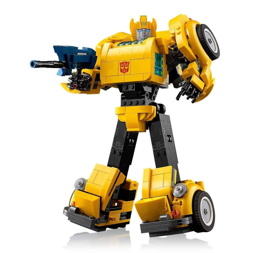 LEGO Icons Transformers Bumblebee - Figurine Robot Culte pour Adultes - Set de Construction Détaillé sur Le Thème du Cinéma pour Les Fans de Science-Fiction - Se Transforme en Véhicule 10338 - 4