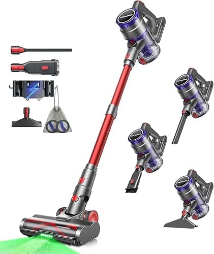 F02 Ultra Cordless Vacuum Cleaner, 48KPA/550W/70min Stick…